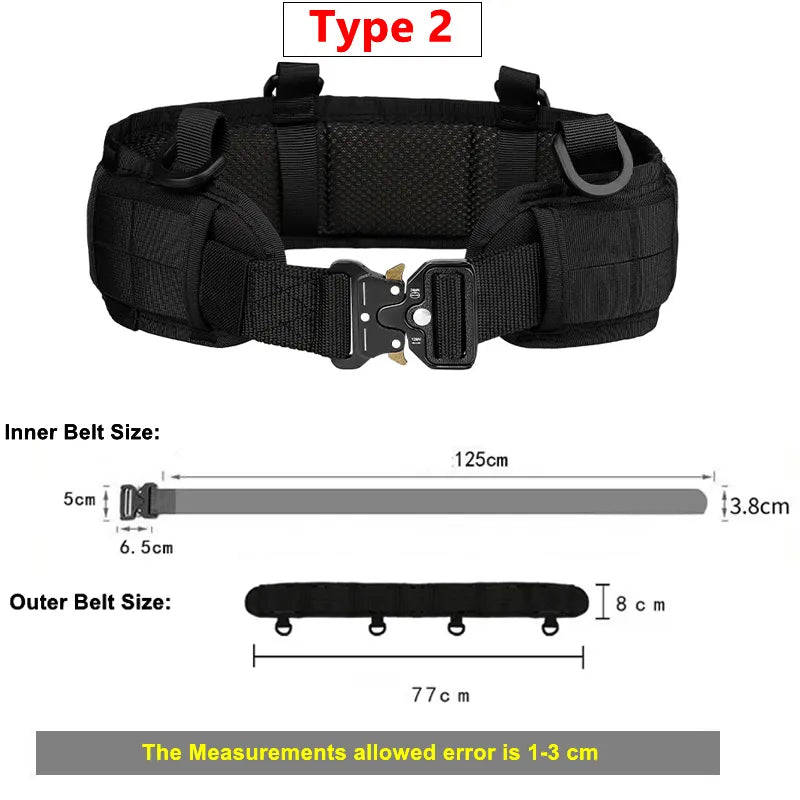   Premium Tactical Belt with MOLLE System for Outdoor Activities   