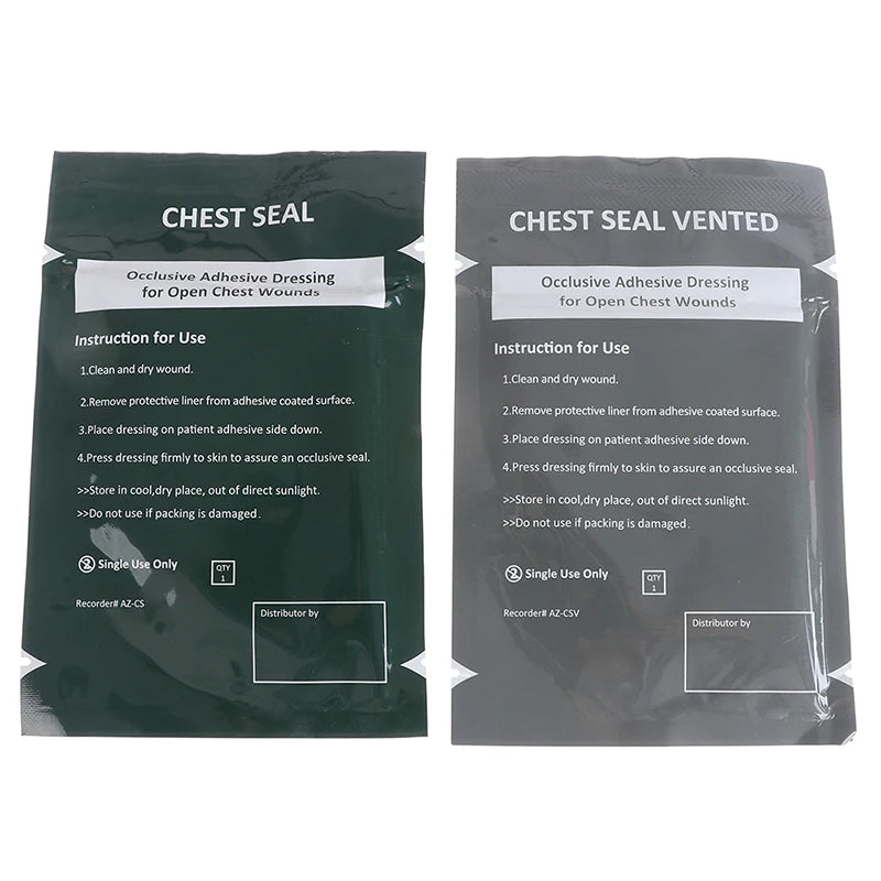   1Pc Medical Vent Chest Seal Occlusive Adhesive Dressing   