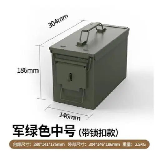   Metal Iron Lock Box - Explosion-Proof Ammunition Box   