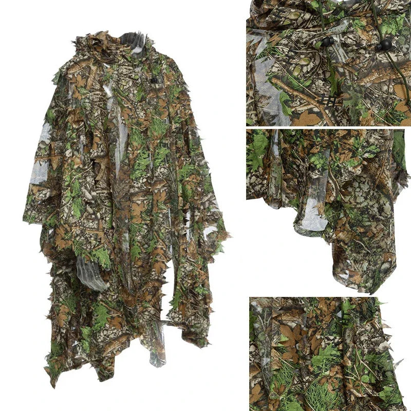   3D Maple Leaf Bionic Ghillie Yowie Birdwatch Camouflage Clothing    