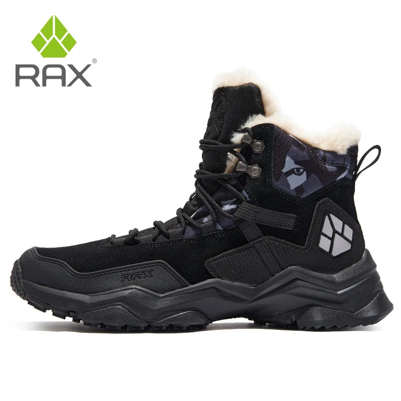   RAX Unisex Winter Waterproof Leather Hiking Shoes   