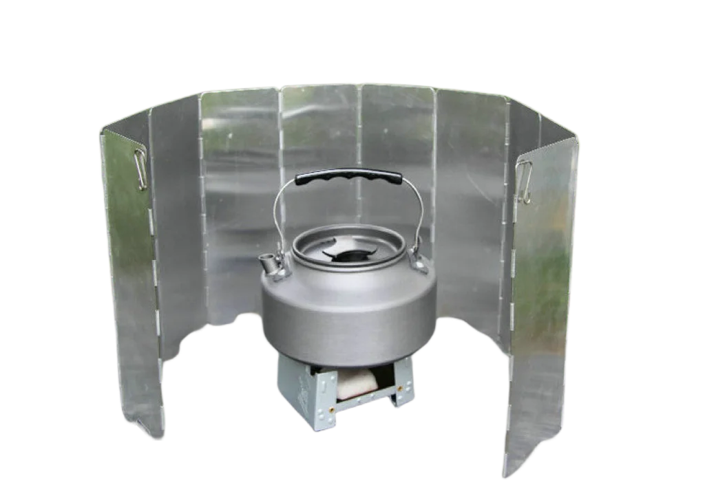   9 Plates Foldable Gas Stove Windshield - Outdoor Cooking   