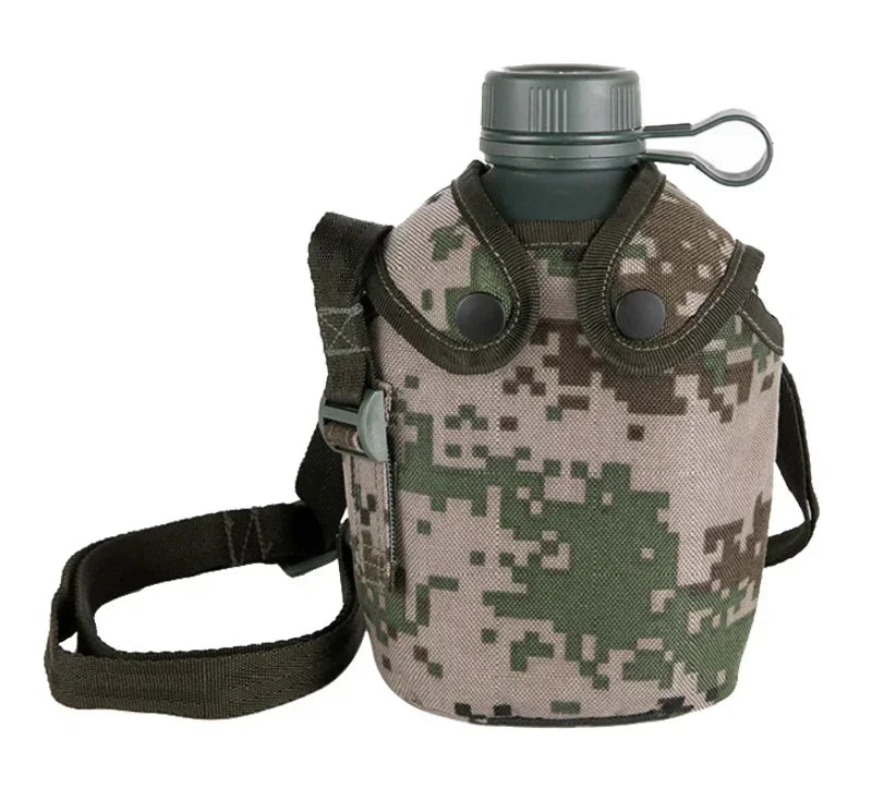   Durable Military Canteen with Cover for Camping and Hiking   