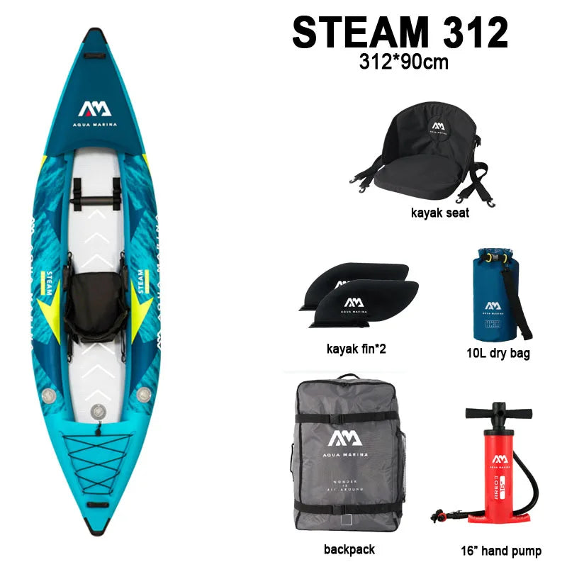   Buy Aqua Marina Inflatable Blue and Teal 2-Person Tandem Kayak   