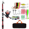   Complete Telescopic Rod and Spinning Reel Fishing Set   