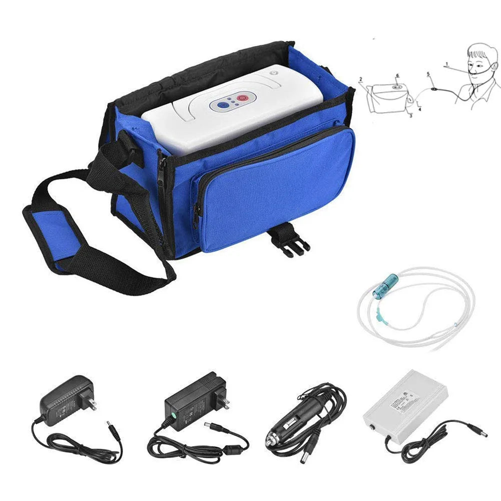   Portable 3L Oxygen Concentrator with Battery for Home & Outdoor Use   