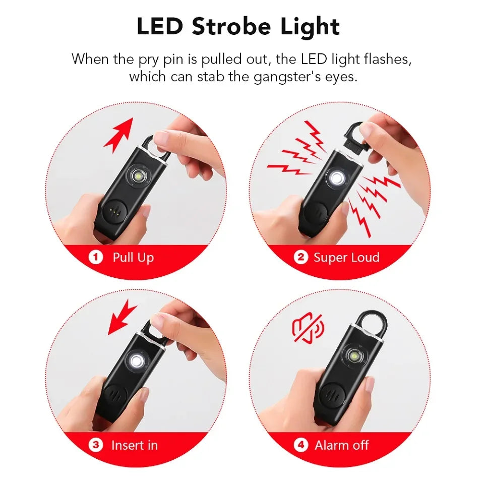   Portable Keychain Flashlight - USB Rechargeable LED Light   