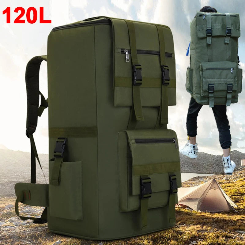   120L Hiking Backpack - Durable, Multifunctional, & Spacious   