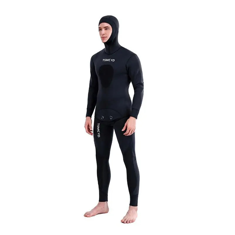   3mm Camouflage Neoprene Diving Suit with Hood - Waterproof Wetsuit   