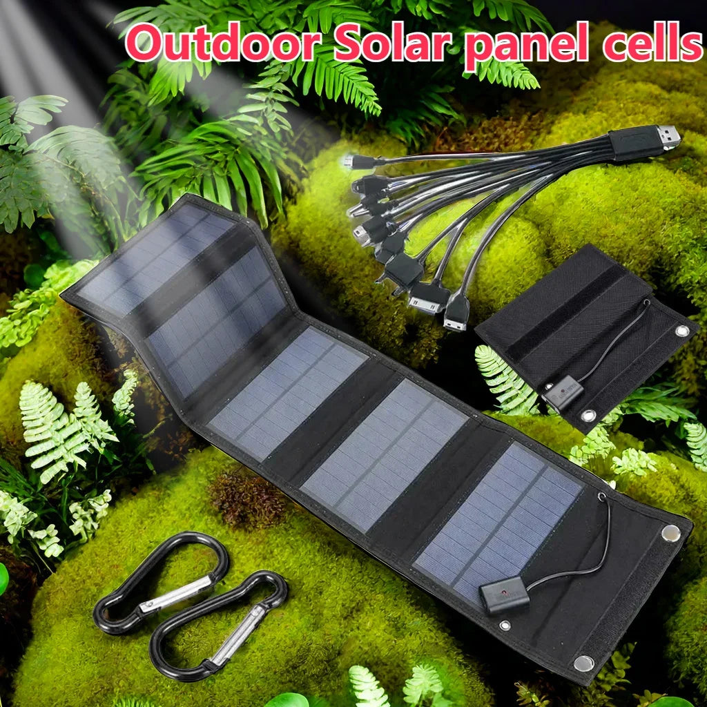   30W Foldable Solar Panel – Portable and Efficient USB Charging Solution   