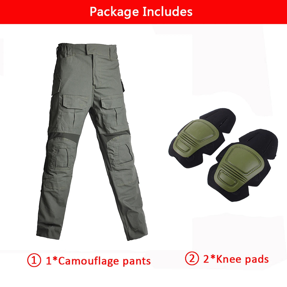   Combat Uniform and Pads Safari Tactical Pants Military Uniform Army   