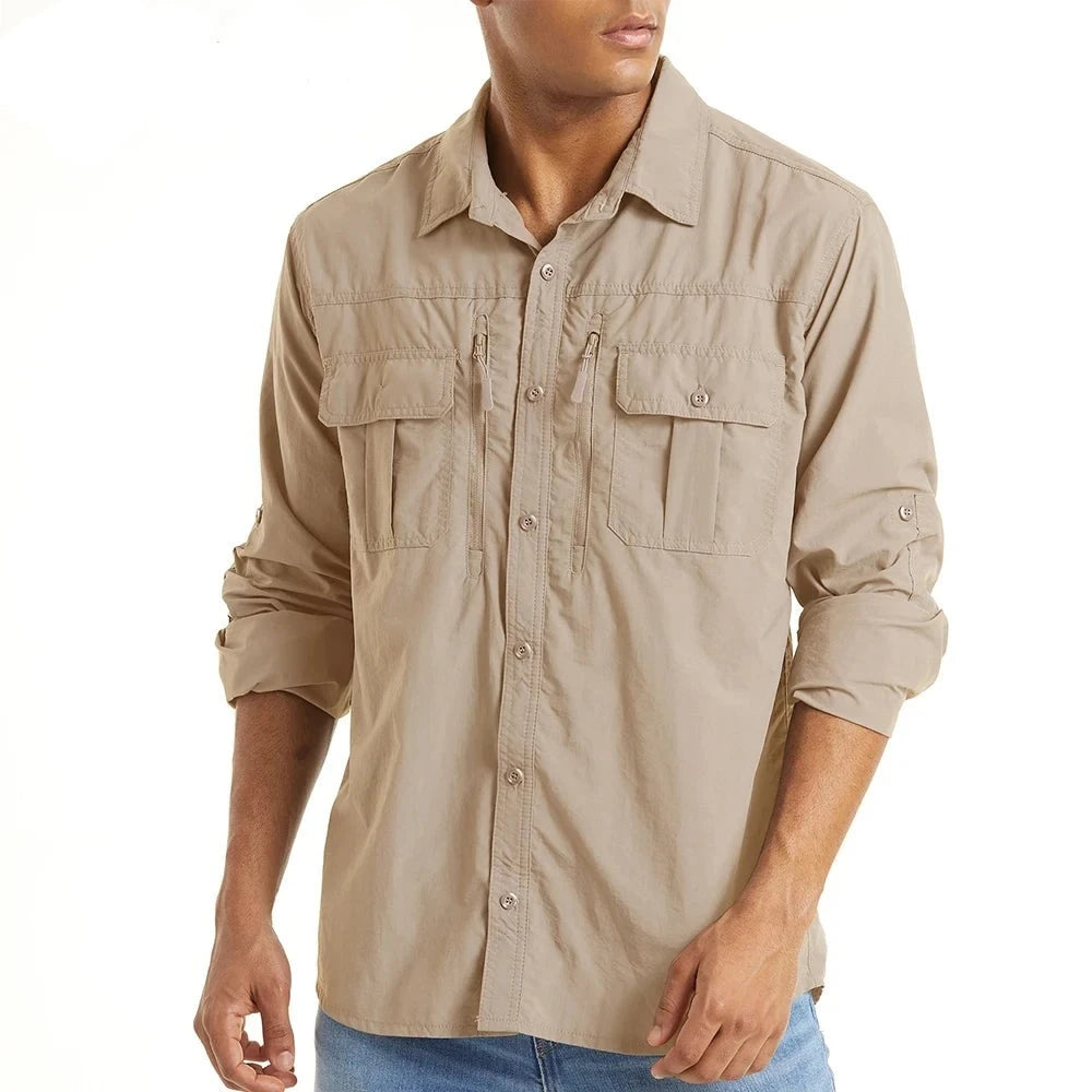   Men's Tactical Military Shirt – Quick-Dry, Multi-Pocket, Breathable   