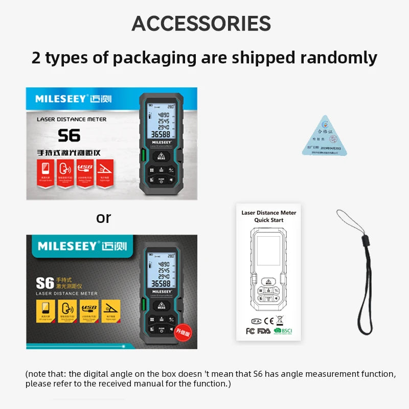   MILESEEY S6 Laser Tape Measure – Accurate 40M-100M Rangefinder   