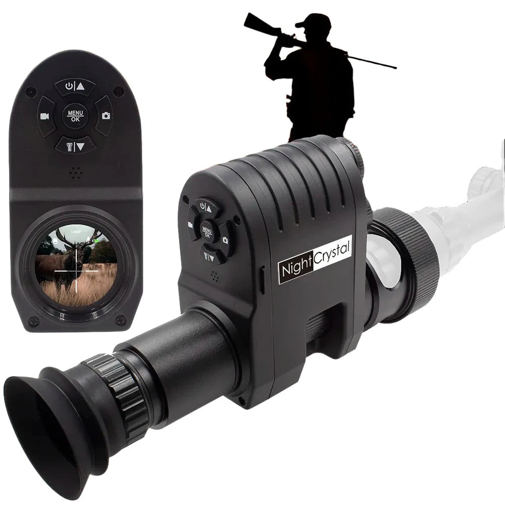   NightCrystal 4 Night Vision Rifle Scope IR, 1080p, Thermal Compatible   