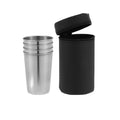   4Pcs/Set Outdoor Stainless Steel Water Cup With Case   