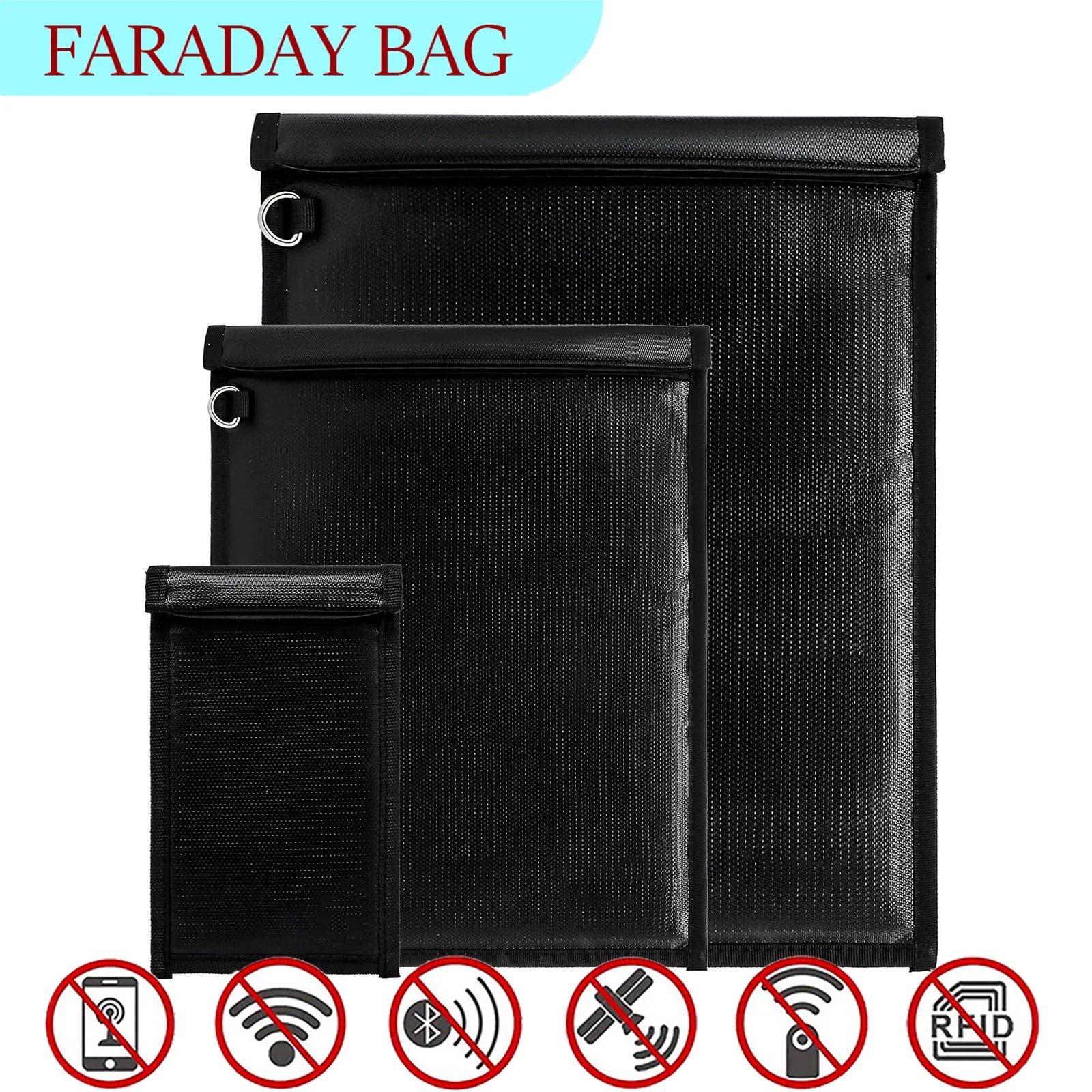   Fire-Retardant Faraday Bag - RFID Signal Blocking & EMF Protection   