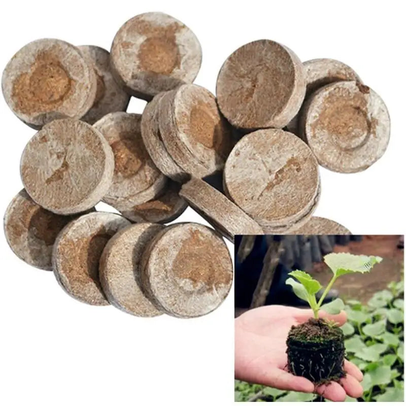   20PCS Grow Seedlings Mud Compress Nutrition Soil Blocks   