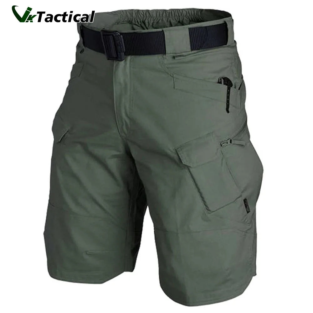  Men Urban Military Tactical Shorts Waterproof Wear Resistant Cargo Shorts Quick Dry Multi pocket Plus Size Pants #