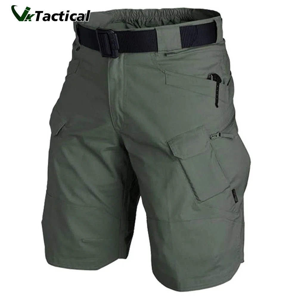  Men Urban Military Tactical Shorts Waterproof Wear Resistant Cargo Shorts Quick Dry Multi pocket Plus Size Pants 