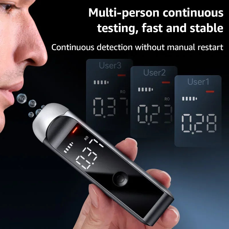   Portable Digital Alcohol Tester with High Precision and Modern Design   