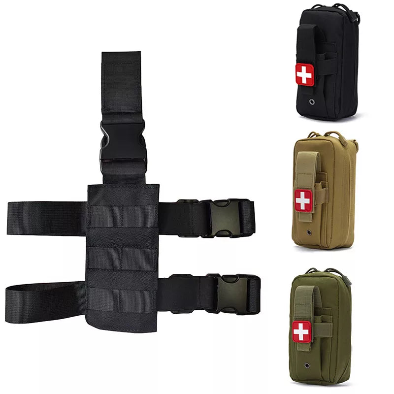   Tactical Thigh MOLLE Rig - EMT First Aid Pouch   