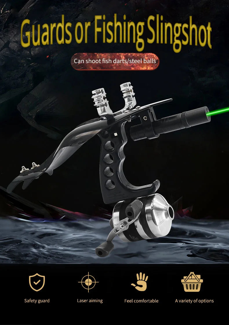   Upgraded Hunting Slingshot with Grip & Laser Sight   