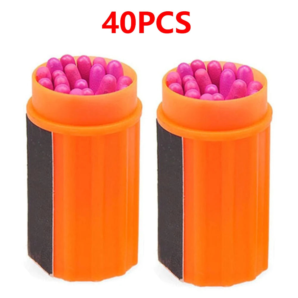   40 Pcs Waterproof Matches with Case - Stormproof Fire Starters   