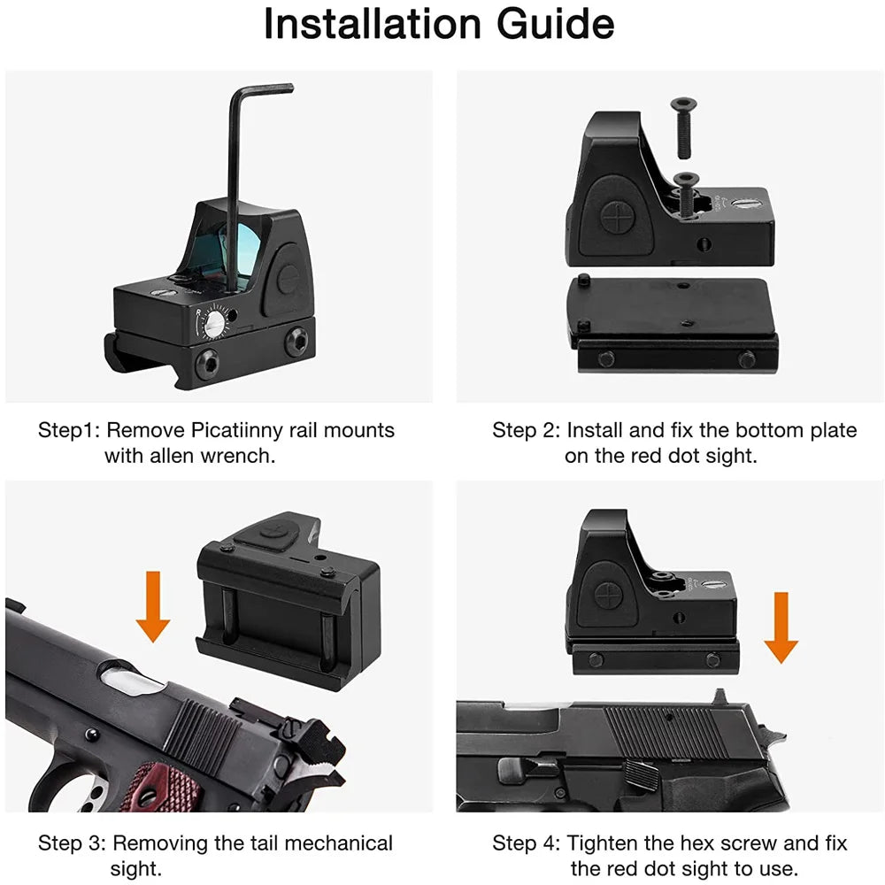   RMR Mini Tactical Red Dot Sight Hunting Rifle Reflex Sight    