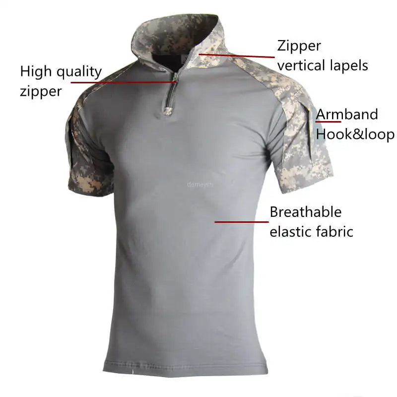   Military Camo Tactical Combat Shirt   