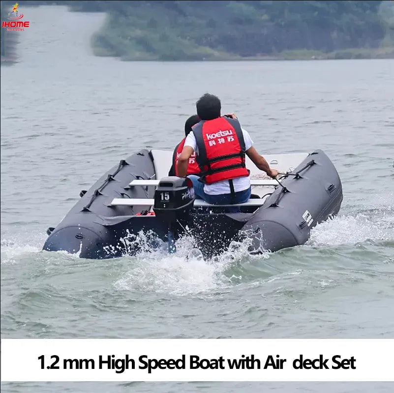   High-Speed Inflatable Boat | 1.2mm Thickened PVC Fishing Pontoon   