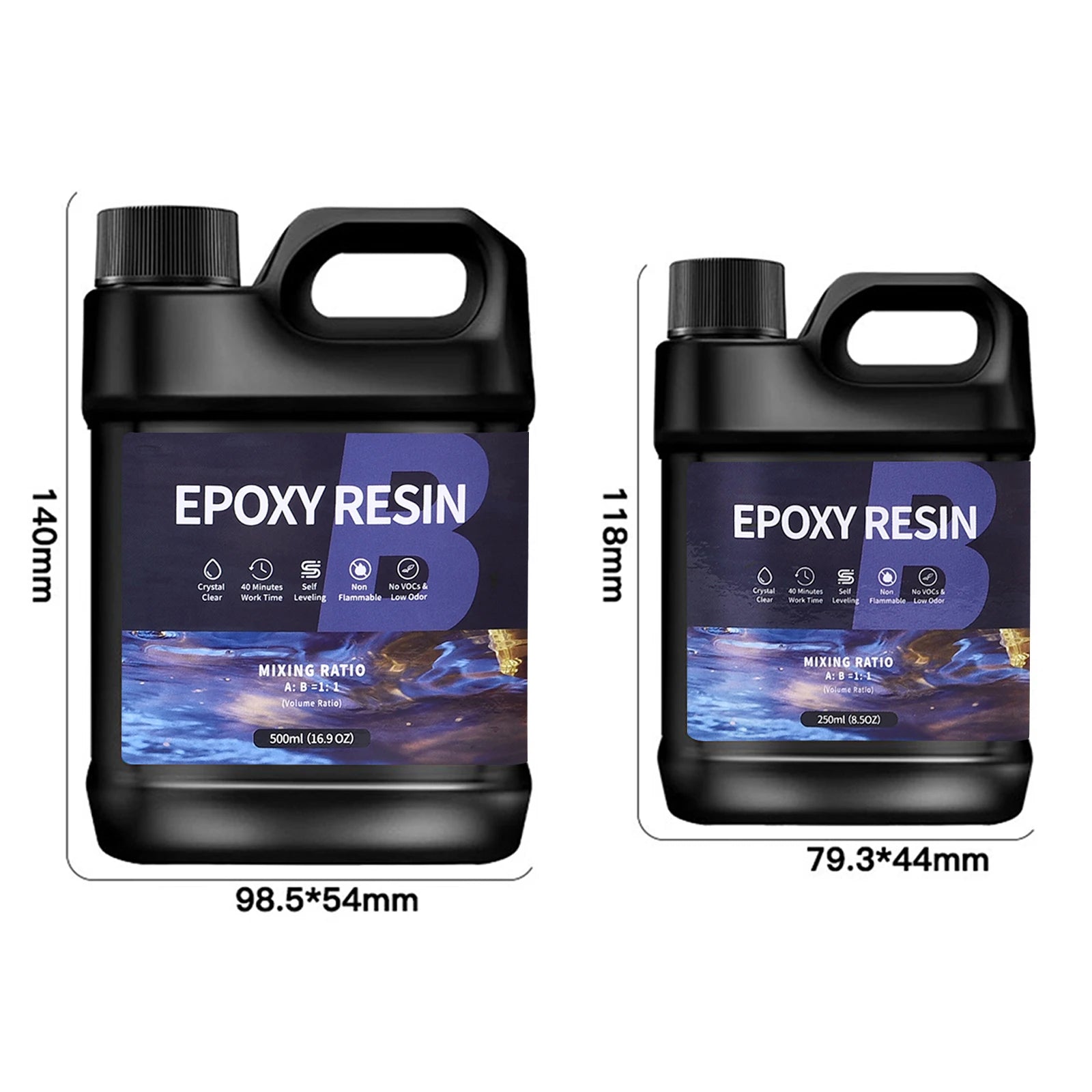    Epoxy Resin Kit - 500ml & 1000ml Crystal Clear Resin   