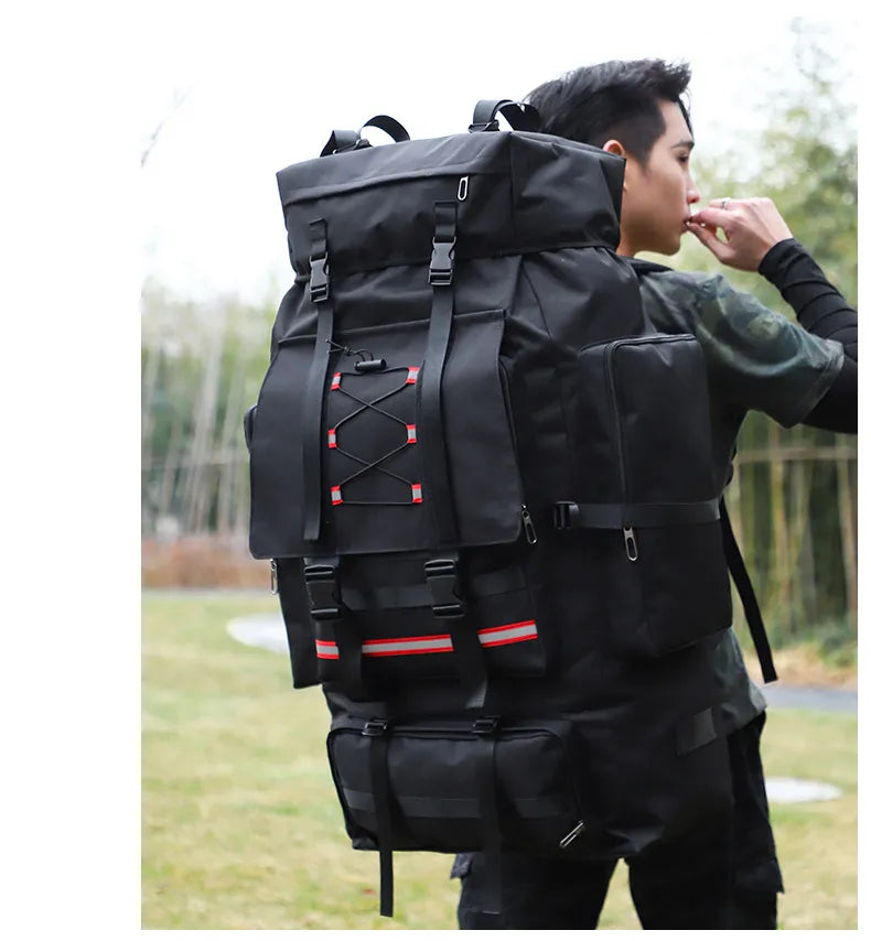  130L 90L Large Camping Bag Army Backpack #