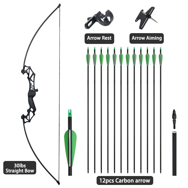   Take-Down Recurve Bow - Durable Fiberglass & Aluminum for Hunting   