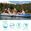   Inflatable Boat Set with Oars and Motor Mount - 5 Person Capacity   