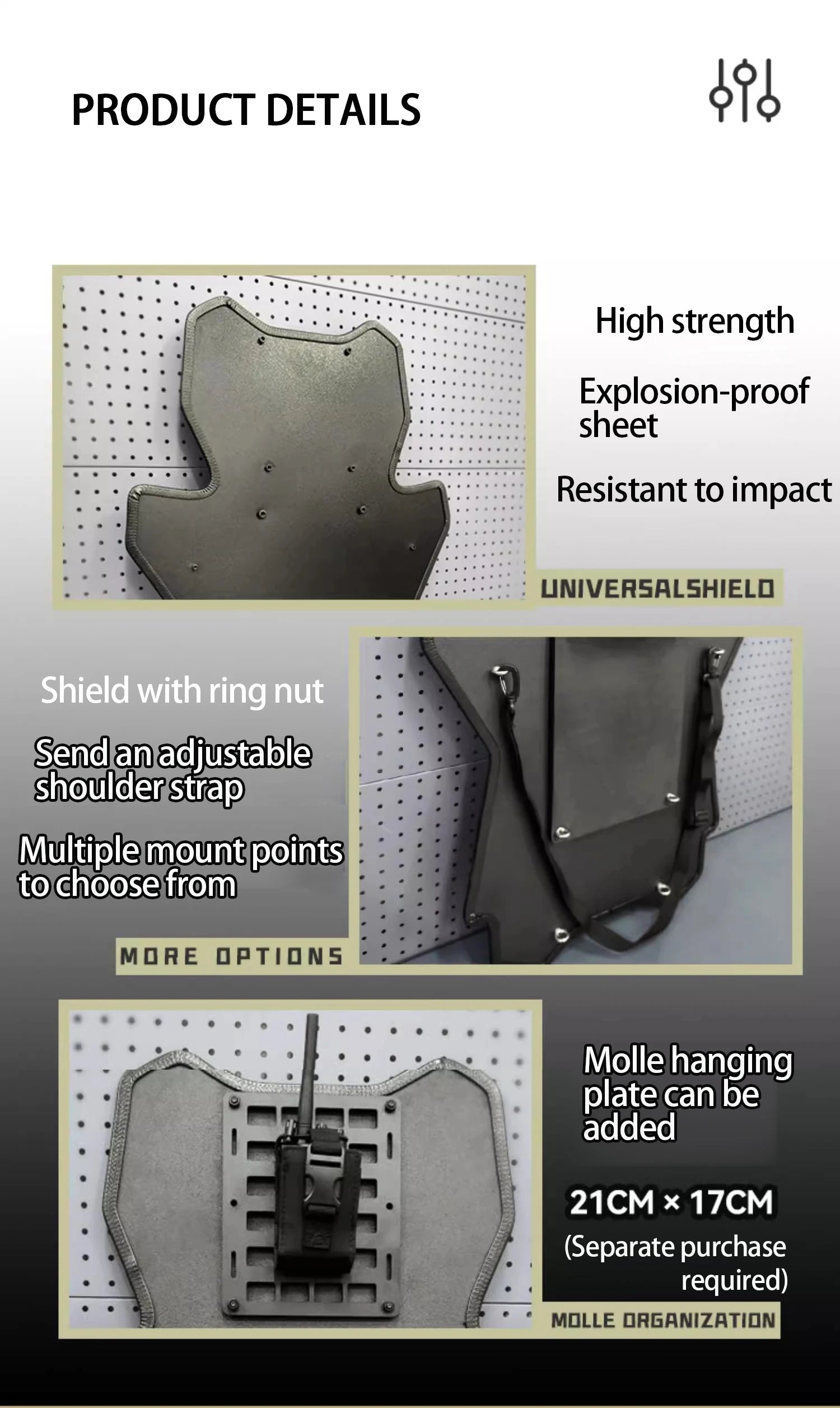   PE Level III Bulletproof Shield - Explosion-Proof   