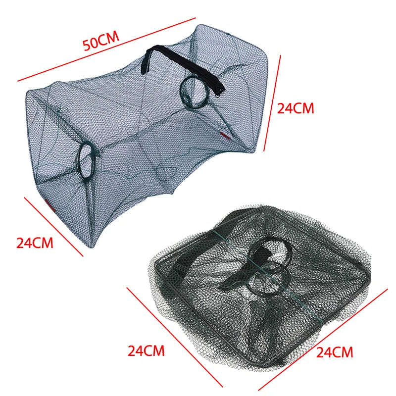   Foldable Fishing Net Trap – Efficient and Portable   