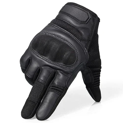   Touchscreen PU Leather Motorcycle Full Finger Gloves   