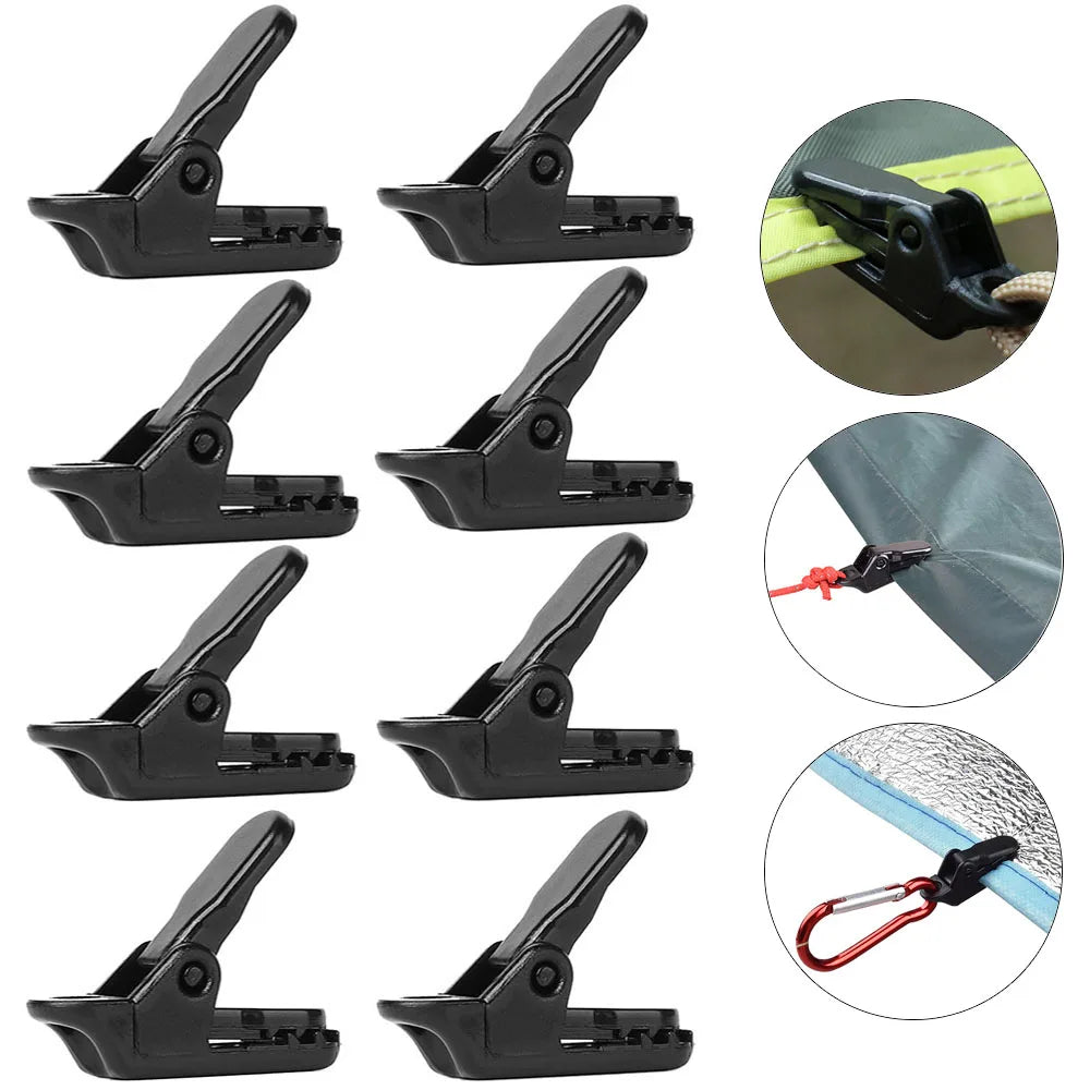  5/10/20Pcs Awning Clamp Tarp Clips Snap Hangers Tent Camping Survival Tighten Tool for Outdoor Camp Hike Camping Equipment sale #