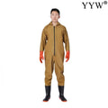   Waterproof PVC & Knitted Wader Pants with Boots - Fishing Gear Suit   