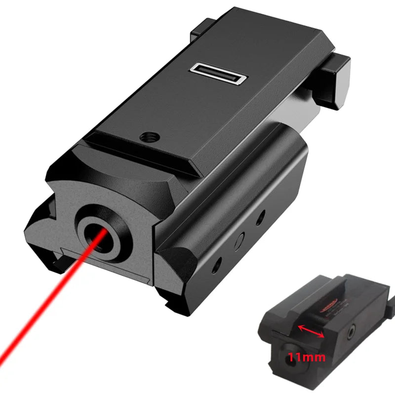   Red Laser Sight Red Dot Laser Sight with USB Charging Fit for 20mm Rail Mount Glock Laser Collimator   