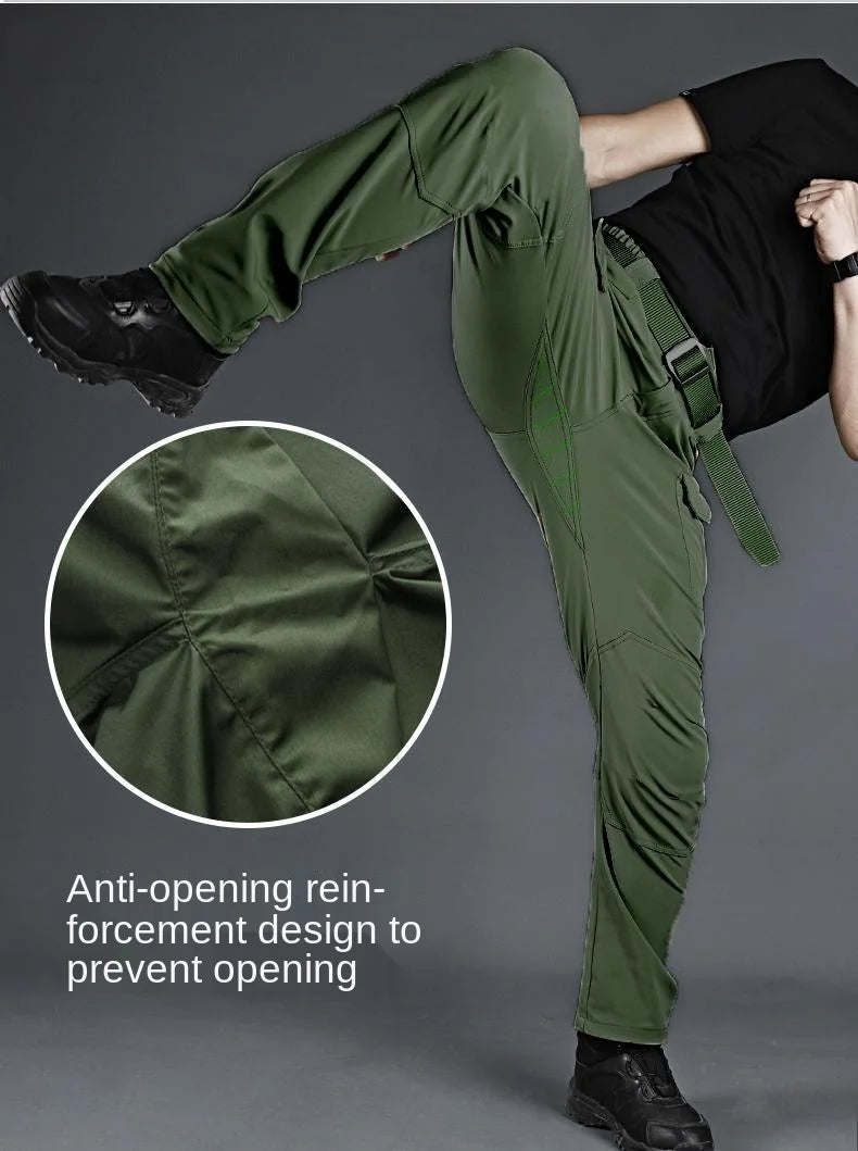  Summer Tactical Sets Mens Outdoor Breathable Multiple Pockets Combat Training Military Long Sleeve Shirts Cargo Pants Suits Male 