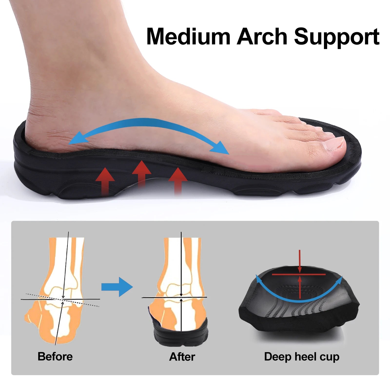   Smile Pop Fashion Men Clogs Slippers Outdoor Antiskid Beach Slippers   