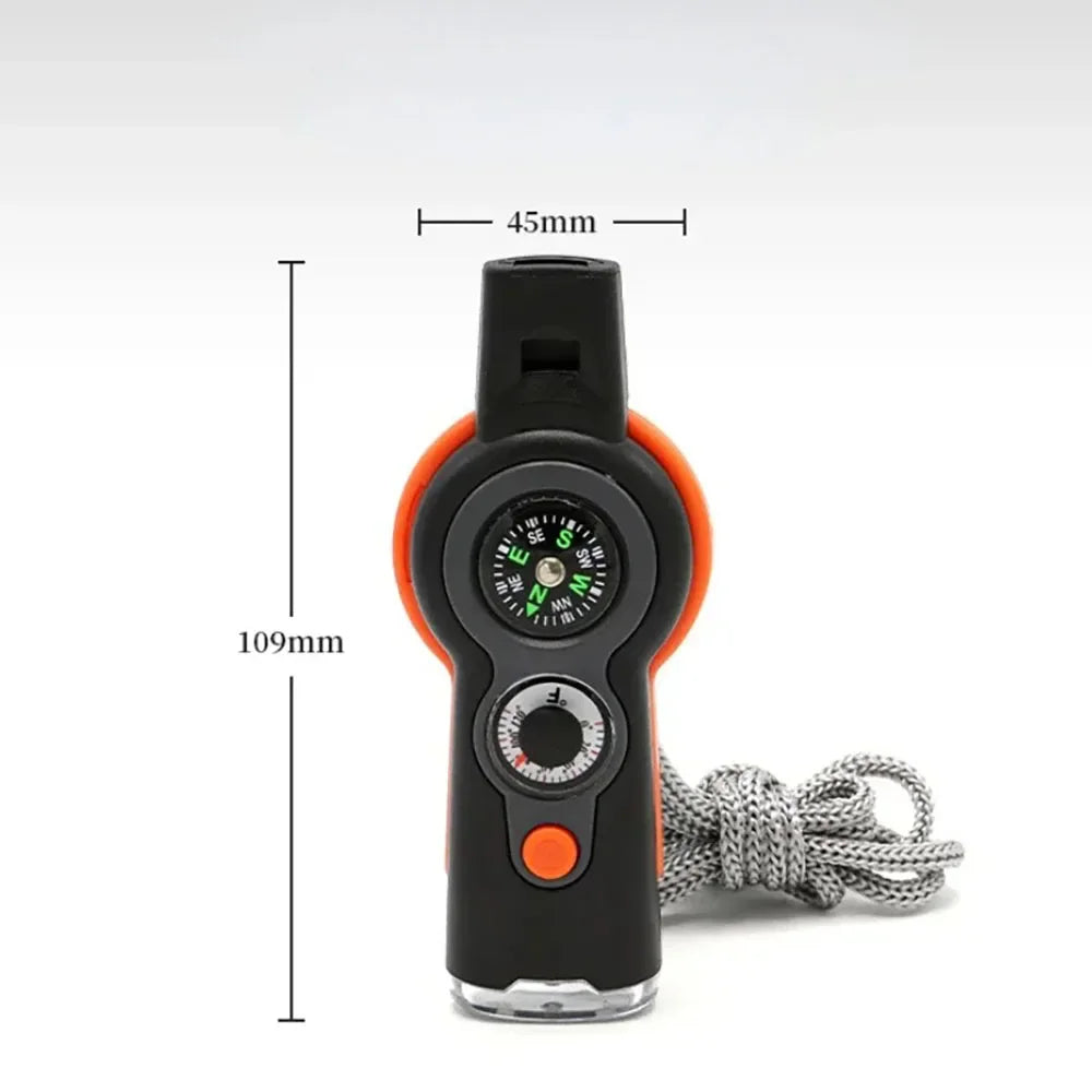   Multi-Tool Gadget with Compass and Whistle for Outdoor Survival   