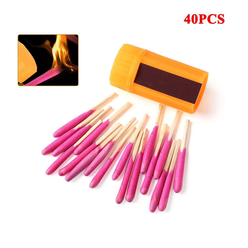   40 Pcs Waterproof Matches with Case - Stormproof Fire Starters   