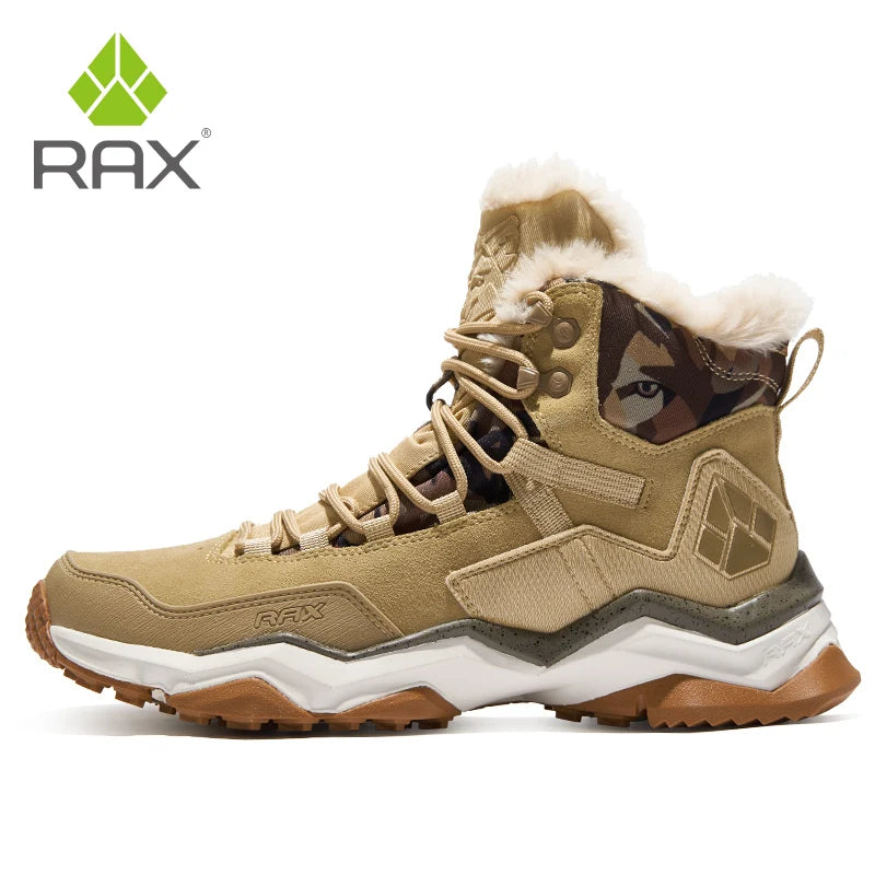   RAX Unisex Winter Waterproof Leather Hiking Shoes   