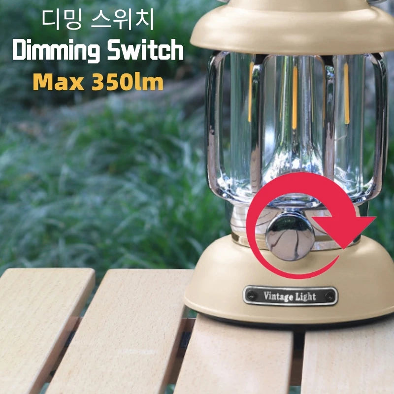   Vintage Lantern - Retro LED Camping Light   