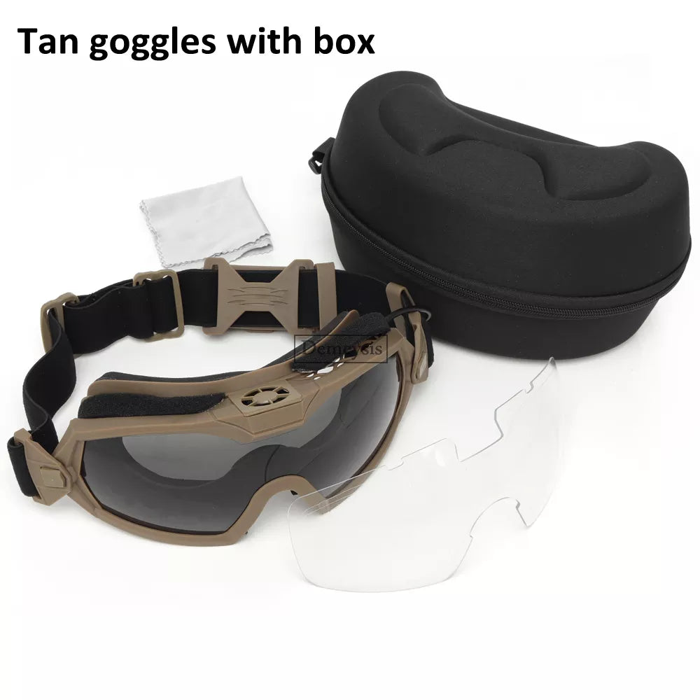   Tactical Goggles with Interchangeable Lenses - Military Grade Eyewear   