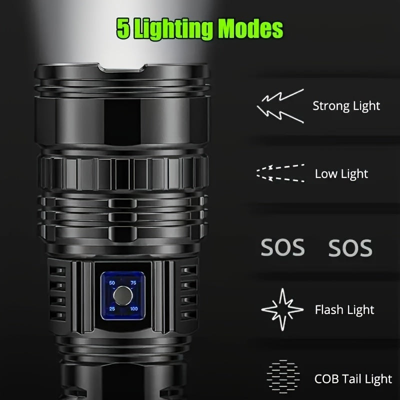   SStrong Light Telescopic Zoom Flashlight – 1000-3000 Lumen   